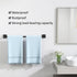 24" 2 Pack MKO Towel Bar for Bathroom, Hand Towel Holder Rod with Metal, Black Towel Racks for Bathroom Hanger Wall