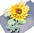 Pop Up Birthday Cards,3D Mothers Day Card Yellow Sunflower Greeting Gifts for