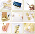 Gold Desk Organizers and Accessories, 13PS Set with Acrylic Stapler, Tape Dispenser, Pen Holder, Office Supplies
