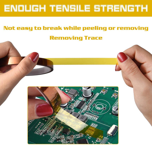 FEPITO 6 Rolls Heat Tape for Heat Press, Polyimide Tape for Sublimation, 3D Printing, Soldering, and More