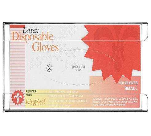 Cq Acrylic Clear Wall Floating Glove Rack and Glove Box Dispenser Holder (10"x6.25"x4”, Pack of 1)