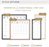 MCS Dry Erase Weekly Meal Planner 14x30 Black Framed Whiteboard for Wall, Family Weekly Planner with Shopping List