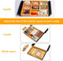 Under Desk Bamboo Drawer with U-Shaped Hollow Panel, Adjustable Space Storage Organizer for Sit Stand Workstation