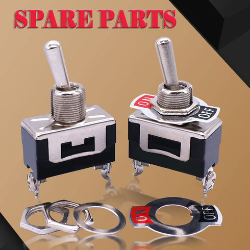 Twidec 3Pcs Heavy Duty Rocker Toggle Switch ON Off 2 Pin 16A 250V AC SPST with Waterproof Boot Cap Cover Ten-1021-B101