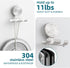 2 Pack 304 TAILI Powerful Suction Cup Razor Holder, Stainless Steel Bathroom Suction Hooks for Towel, Loofah, Bathrobe