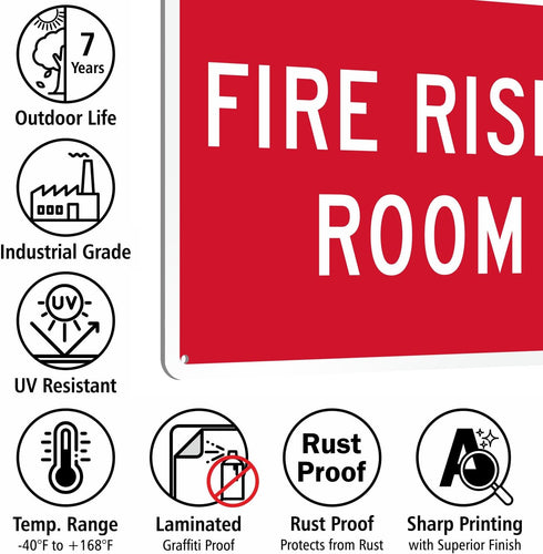 "Fire Riser Room" Sign By SmartSign | Aluminum 10" x 14"