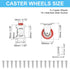 2" 4 Pack 132Lbs PATIKIL Rigid Caster Wheels, Silent Fixed Plate Casters with Screws Each Load Capacity for Furniture