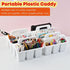 6 Pack 4 ALINK Classroom Caddy Storage Basket with Handle, Plastic Arts Office Crafts Caddy Compartments for Kids