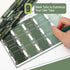JarThenaAMCS 75Pcs Laminated Bible Tabs Greenery Index Tabs Green Leaves Large Print Neutral Blank Tab for Bible