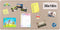 Bulletin Felt Board, 36x18 Inches, Decorative Pin Board for Wall, Foldable Self-Adhesive Vision Board with 36 Pushpins,