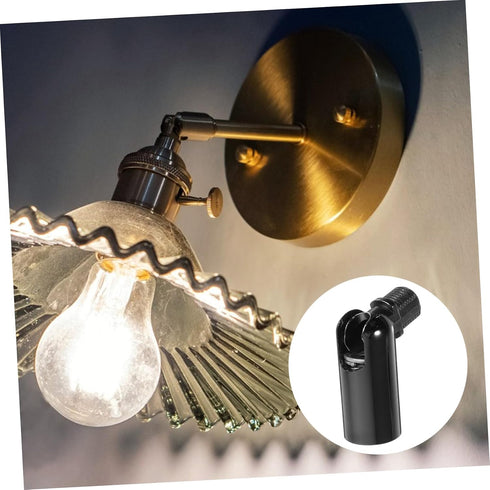 2pcs Holibanna Sloped Ceiling Adapter Light Socket for Wall Sconces Rotatable Pendant Suspension Canopy Converter Solid