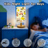 GERMAXXIS 3 Kids Night Light with Color Temperatures - Animals Desk Lamp for Nursery & Toddler Rooms, Boho Wood Base