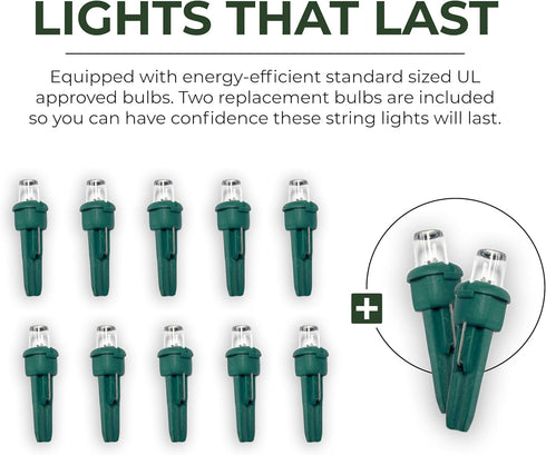 10 Bulbs, 10 2 Bulbs, Rivers Edge Products Decorative LED Party Lights for Indoor and Outdoor Use, Warm, Soft Lighting