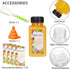 45pcs 8oz TOMNK Plastic Juice Bottles with Black Caps Empty Reusable Clear Bottles with Label, Funnel and Brush