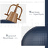 Emliviar 2 Pack Hammered GE269MIL-2 Blue Pendant Light, Metal Haning Lighting Fixtures with Wood Grain Part, BL+WD