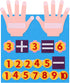 BENOSPACE Felt Board Finger Numbers Counting Toy Educational Learning Supplies Addition Subtraction Manipulatives
