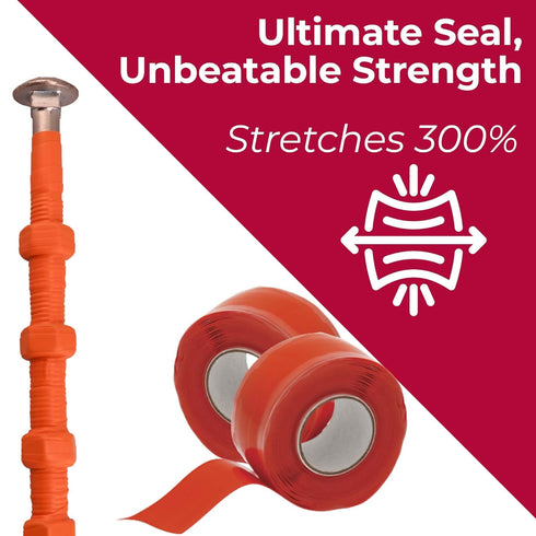X-Treme Tape MOCAP Heavy Duty Electrical Tape, 1" x 10ft Roll, Waterproof & Insulating, Orange