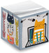 Whimsical Cats Sticky Note Cube, 600 Sheets, 2.75" Memo Block Printed on 4 Sides, Different Feline Design On Each Side