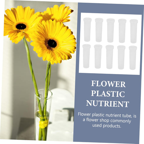 50Pcs BESPORTBLE Floral Water Tubes Durable Nutrition Tubes for Fresh Flowers Essential Florist Supplies for Flower