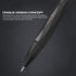 DUNBONG Gel Pens, 0.5mm Retractable Fine Point, Black Ink, Box of 6 Needle Tip Pens with Diamond Design