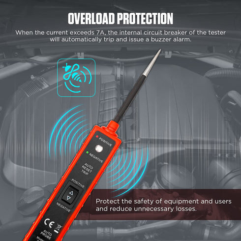 Power Circuit Probe Tester 6V-24V DC Test Light: Automotive Short Circuit Finder, 12 Volt Car Fuse Tester Tool