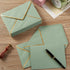 Homtable 50 Pack A7 Envelopes with 5x7 Folded Cards and Gold Stickers for Office, Wedding, Invitations