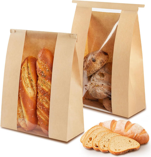 Ohuimrt 50 PCS Large Paper Bread Bags for Sourdough Bread, 13.7 x