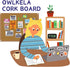 OWLKELA 17.7 X 13.3 Inch Cork Board, Wall-Mounted Presentation Pin Board for Office & Home Decor