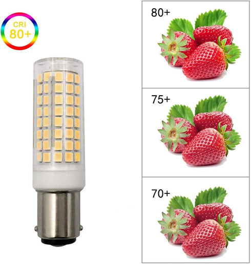 10W BA15D Bulb 6 Pack Dimmable Bulb 80W Bulbs T3 T4 Bulbs 6000K 1000LM Bulb Lxcom Lighting LED Corn Double Contact