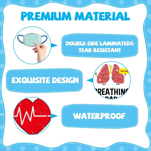 Naozinebi Set Nurse Theme Bulletin Board Decoration Health Posters Borders Paper Cutouts for Nursing School Classroom