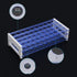 stonylab 3-Tier Detachable Blue Plastic Test Tube Rack, 40-Place Tube Holder Stand for Laboratory Scientific