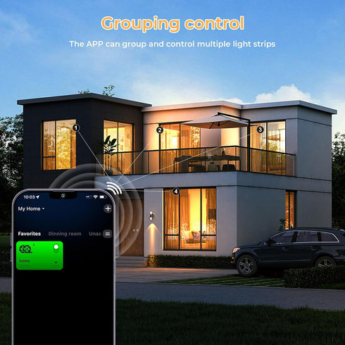5050 3528 12V-24V, Dimmable, Sumaote Single Color LED Strip Lights WiFi Controller, Compatible with Android iOS Works
