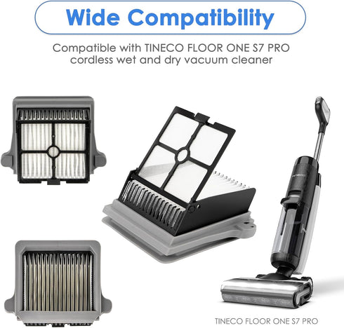 BRUVISH (5 Pack) S7 S6 S7 S6/ 5 ONE PRO, ONE HEPA Filters Compatible With Tineco Floor ONE PRO/ONE iFLOOR Breeze