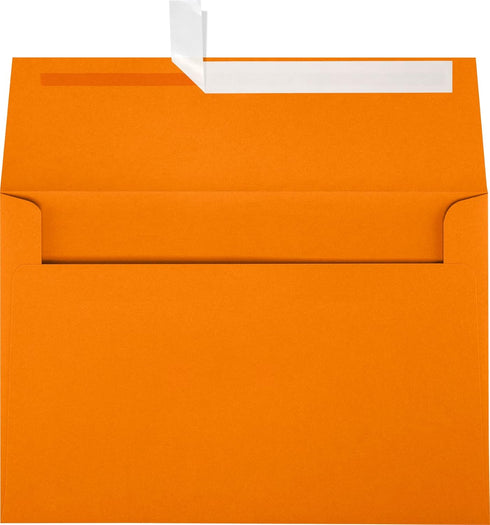 LUXPaper A10 Invitation Envelopes | Mandarin Orange | Peel & Press | 6" x 9 1/2" | 80lb. Text | 50 Qty