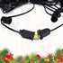 50FT C9 E17 12" C9 Set Light String Christmas Stringer, Light Sockets Spacing, Stringer Black Outdoor String Light
