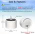 6 Pack Cool White Solar Powered Flameless Tealights, Rechargeable Outdoor Waterproof LED Flickering Electric Solar Tea