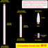 M10 180 Threaded Extension Poles Lighting Fixture Downrods Stems & Degrees Sloped Ceiling Adapter Kits for Pendant