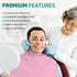 13" 18" 3-Ply, Pack 50 Amira Beauty Disposable Dental Bibs x Soft, Tear-Resistant, Waterproof Bibs for Dental, Nail