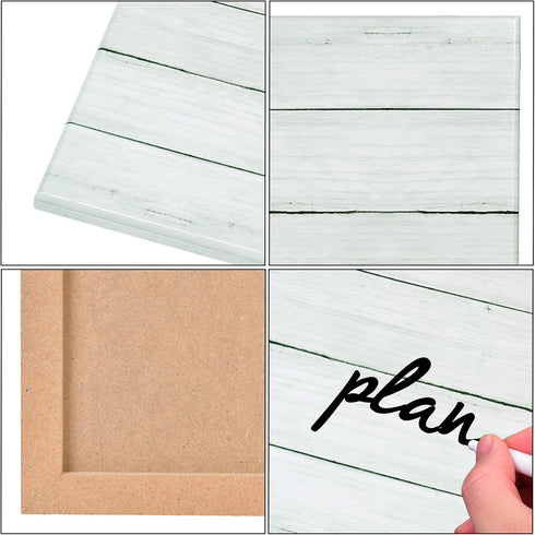 Wooden Planks Print Magnetic Surface Dry Erase Board 30 x 20 inches, Frameless Decorative White Board