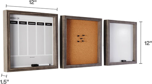 Mikasa Office Gray Frame Includes Calendar Cork and One White Board