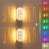 (2 Pack) Dimming, LOFTEK Motion Sensor Night Light - Rechargeable RGB Color Changing Wall Light, Stepless Battery