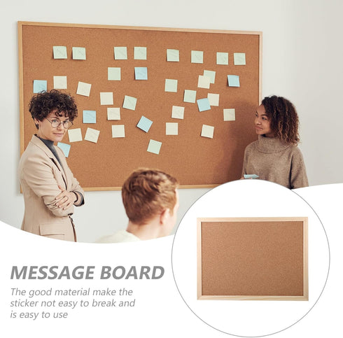 NUOBESTY Cork Board 30x40cm Dual Sided Bulletin Board, Wall-Mounted Presentation Message Pin Board for Office Home