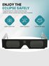 12312-2 1 Pack SPORTS WORLD VISION Solar Eclipse Glasses, ISO & CE Certified, Perfect Paper Glasses, Safe Shades