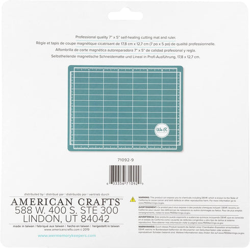 We R Memory Keepers Trimmer & Mat, 7x5, Magnetic Cutting Mat and Mini Ruler