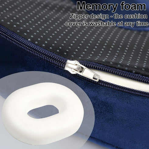 Tailbone Memory Foam Orthopedic Donut Pillow for Pain, Hemorrhoid Relief, & Coccyx Support - Ideal for Wheelchair