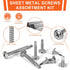 415pcs Premium Self Tapping Screw Assortment Kit, #8 & #10 Stainless Steel Screws, 1/2" to 2" Length