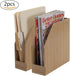 MobileVision Bamboo Vertical File Folder Holder & Office Organizer, Store Files, Magazines, Notepads, 2 Pack