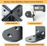 4Pcs 90 (2.56X2.56 Alise Shelf Brackets Black, Stainless Steel Floating Shelf Brackets Corner Brackets, L Brackets