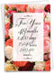 NobleWorks 4th Milestone Anniversary Notecard with Envelope - 4 Years of Marriage, Love Flower for Wife, Husband