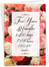 NobleWorks 4th Milestone Anniversary Notecard with Envelope - 4 Years of Marriage, Love Flower for Wife, Husband